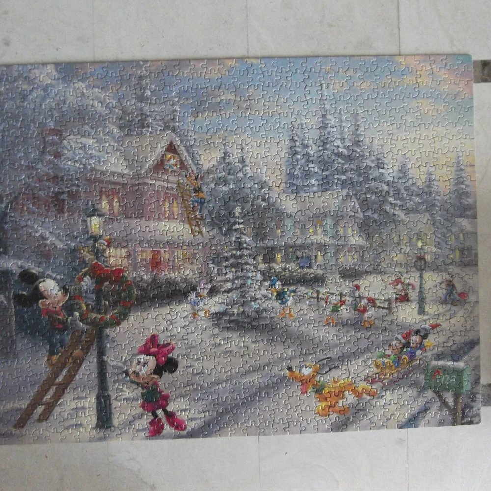 disney christmas thomas kinkade  1000 piece jigsaw puzzle